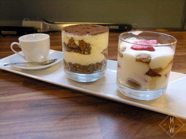 Italienische Creme Erdbeere Tiramisu