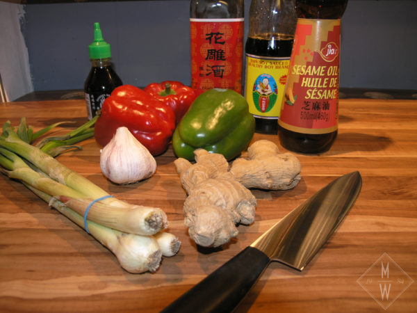 Rindfleisch mit Paprika und Hoisinsauce